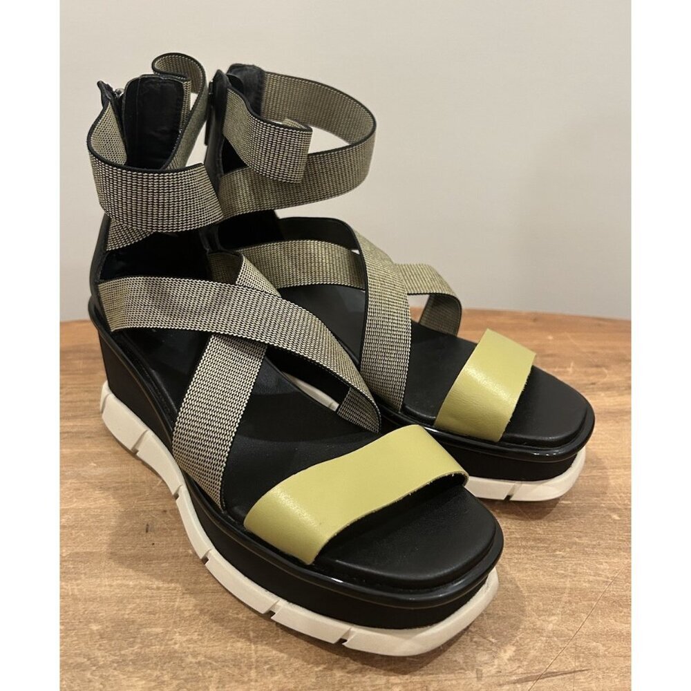 Sorel Womens Joanie III Sport Strap Wedge Sandal Olive Green Platform Size 8